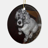 Engelse Setter Puppy Keramisch Ornament (Links)