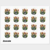 Engelse Setter Ronde Sticker (Vel)
