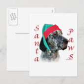 Engelse Setter Santa Paws Feestdagenkaart (Voorkant / Achterkant)