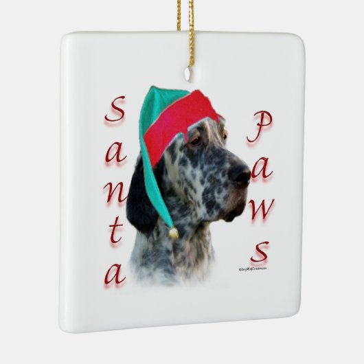 Engelse Setter Santa Paws Keramisch Ornament (Rechts)
