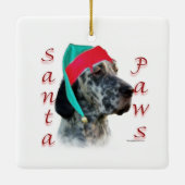 Engelse Setter Santa Paws Keramisch Ornament (Achterkant)