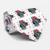 Engelse Setter Santa Paws Stropdas (Opgerold)