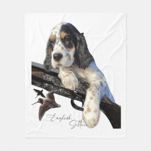 Engelse Setter, schattige Mok koffiekfles Tas Fleece Deken
