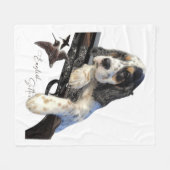 Engelse Setter, schattige Mok koffiekfles Tas Fleece Deken (Voorkant (Horizontaal))