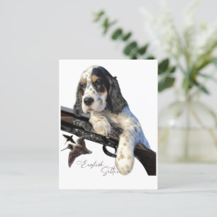 Engelse Setter, schattige puppy Briefkaart