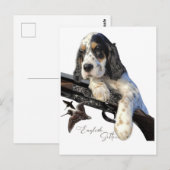 Engelse Setter, schattige puppy Briefkaart (Voorkant / Achterkant)