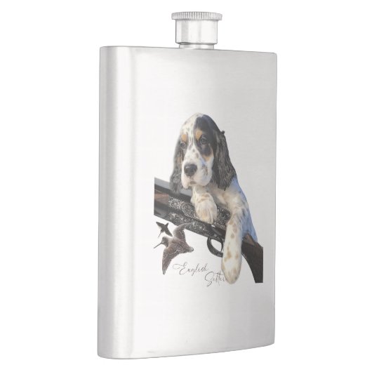 Engelse Setter, schattige puppy Coffee Mok Flask Flacon (Rechts)
