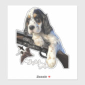 Engelse Setter, schattige puppy Sticker (Vel)