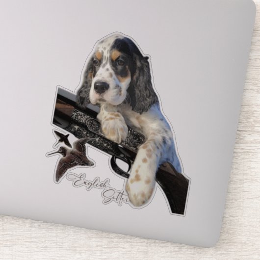 Engelse Setter, schattige puppy Sticker (Detail)