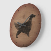 Engelse Setter Silhouette Rustieke Stijl Grote Klok (Hoek)