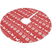 Engelse setter silhouetten kerstpatroon rood kerstboom rok (Gekanteld)