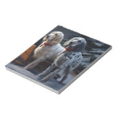 Engelse Setter Snowy Sleigh Kerst Decor Notitieblok (Linkerzijde)
