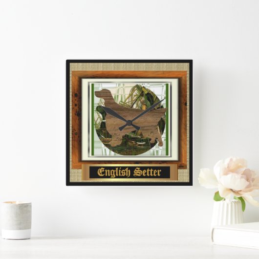 Engelse Setter Sport Vierkante Klok (Huis)