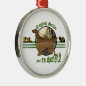 Engelse Setter Sportgroep Metalen Ornament (Rechts)