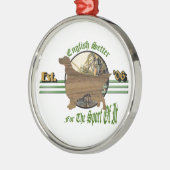 Engelse Setter Sportgroep Metalen Ornament (Links)