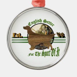 Engelse Setter Sportgroep Metalen Ornament
