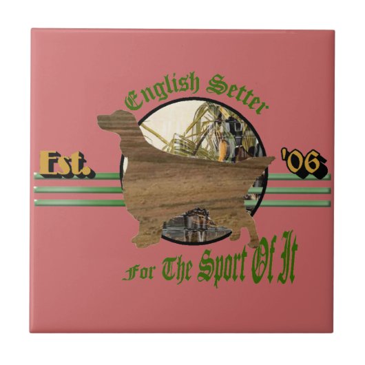 Engelse Setter Sportgroep Tegeltje (Voorkant)