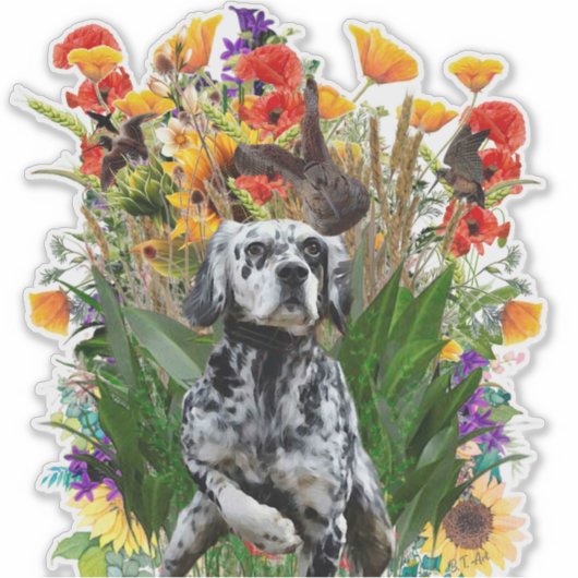 Engelse Setter Sticker (Voorkant)