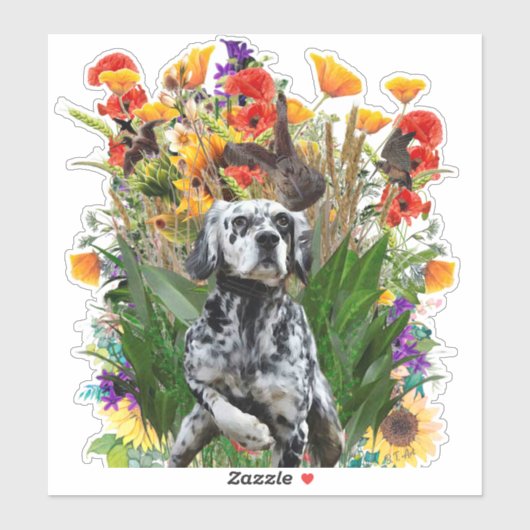 Engelse Setter Sticker (Vel)