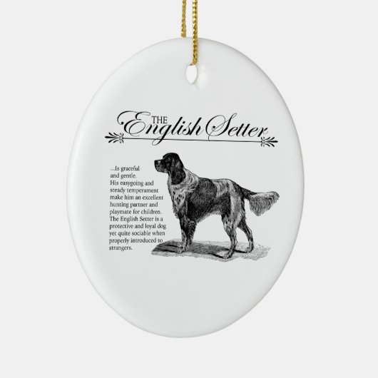 Engelse Setter  Storybook Style Keramisch Ornament (Rechts)