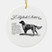 Engelse Setter  Storybook Style Keramisch Ornament (Voorkant)