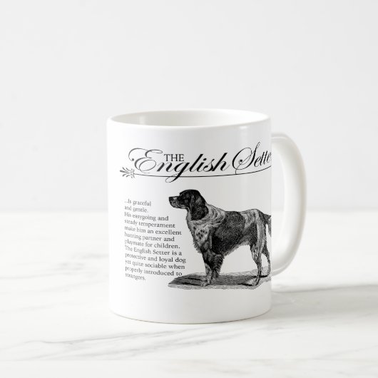 Engelse Setter  Storybook Style Koffiemok (Voorkant rechts)