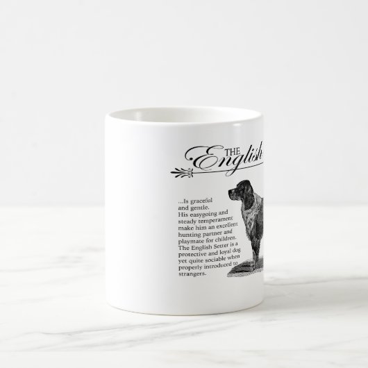 Engelse Setter  Storybook Style Koffiemok (Center)