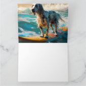 Engelse Setter Strand Surfing Schilderij Kaart (Binnen)