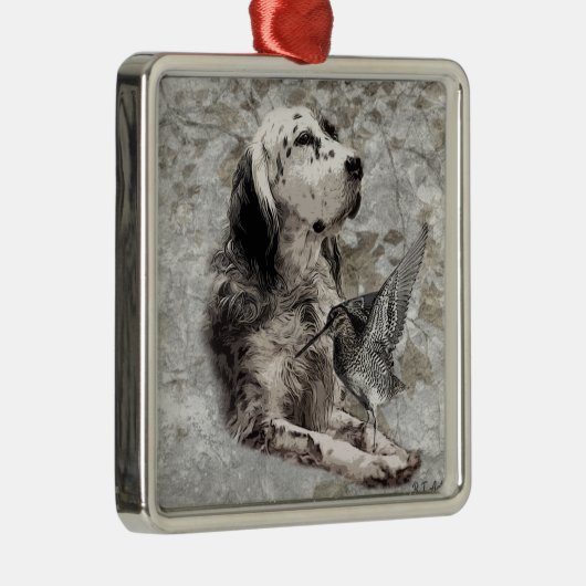 Engelse Setter T-Shirt Trucker Hat Button Keychai Metalen Ornament (Rechts)