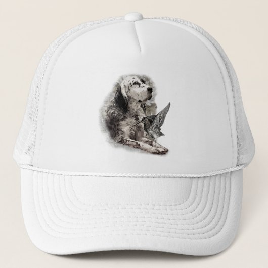 Engelse Setter T-Shirt Trucker Pet (Voorkant)