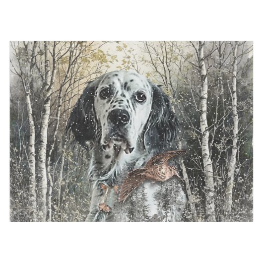 Engelse Setter  Tafelkleed (Voorkant (Horizontaal))