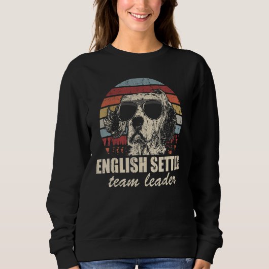 Engelse Setter Team Leader Cool Dog Sunbril Vin Trui (Voorkant)