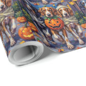 Engelse Setter Trick-or-Treating Halloween kostuum Cadeaupapier (Rol Hoek)