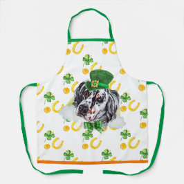 Engelse Setter Vakantie Decoratie St. Patrick's Da Schort