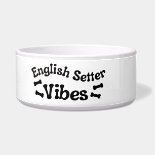 Engelse Setter Vibes Keramische Hondenbak Voerbakje