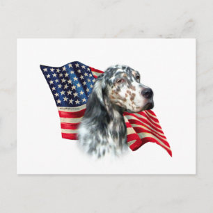 Engelse setter vlag briefkaart