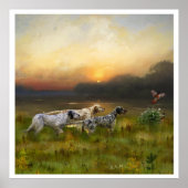 Engelse Setter, vogeljacht Poster (Voorkant)