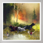 Engelse Setter, vogeljacht Poster (Voorkant)