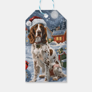 Engelse Setter Winter Wonderland Christmas Joy Cadeaulabel