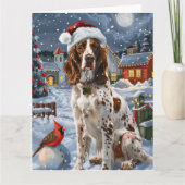 Engelse Setter Winter Wonderland Christmas Joy Kaart (Voorkant)