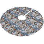 Engelse Setter Winter Wonderland Christmas Joy Kerstboom Rok (Gekanteld)