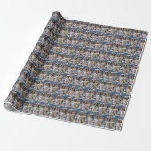 Engelse Setter Winter Wonderland Kerstvreugde Cadeaupapier (Uitgerold)