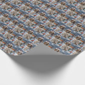 Engelse Setter Winter Wonderland Kerstvreugde Cadeaupapier (Hoek)