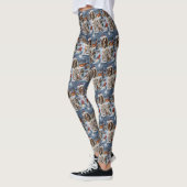 Engelse Setter Winter Wonderland Kerstvreugde Leggings (Links)