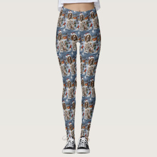 Engelse Setter Winter Wonderland Kerstvreugde Leggings