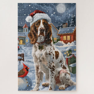 Engelse Setter Winter Wonderland Kerstvreugde Legpuzzel