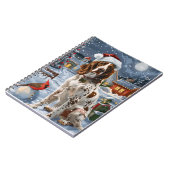 Engelse Setter Winter Wonderland Kerstvreugde Notitieboek (Linkerzijde)