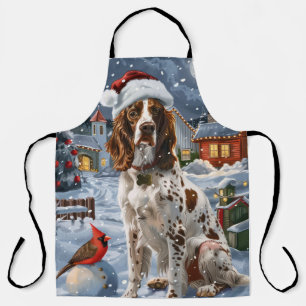 Engelse Setter Winter Wonderland Kerstvreugde Schort