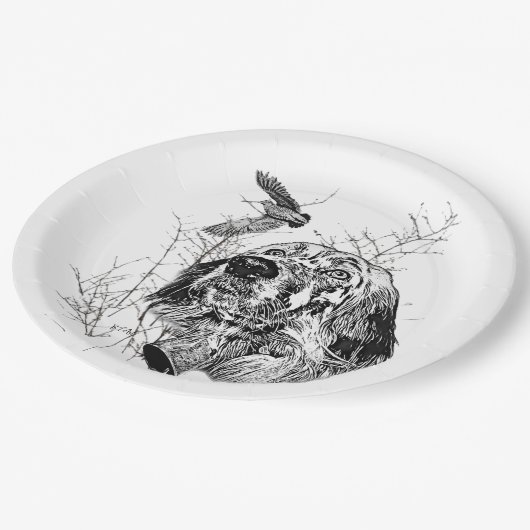 Engelse Setter, Woodcock jacht Papieren Bordje (Gekanteld)