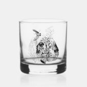Engelse Setter, Woodcock jacht Whisky Glas (Voorkant)